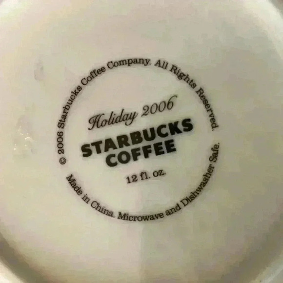 Starbucks Holiday Elf Christmas Stocking 2006 Coffee Mug Tea Cup Matching Plate - Picture 6 of 13